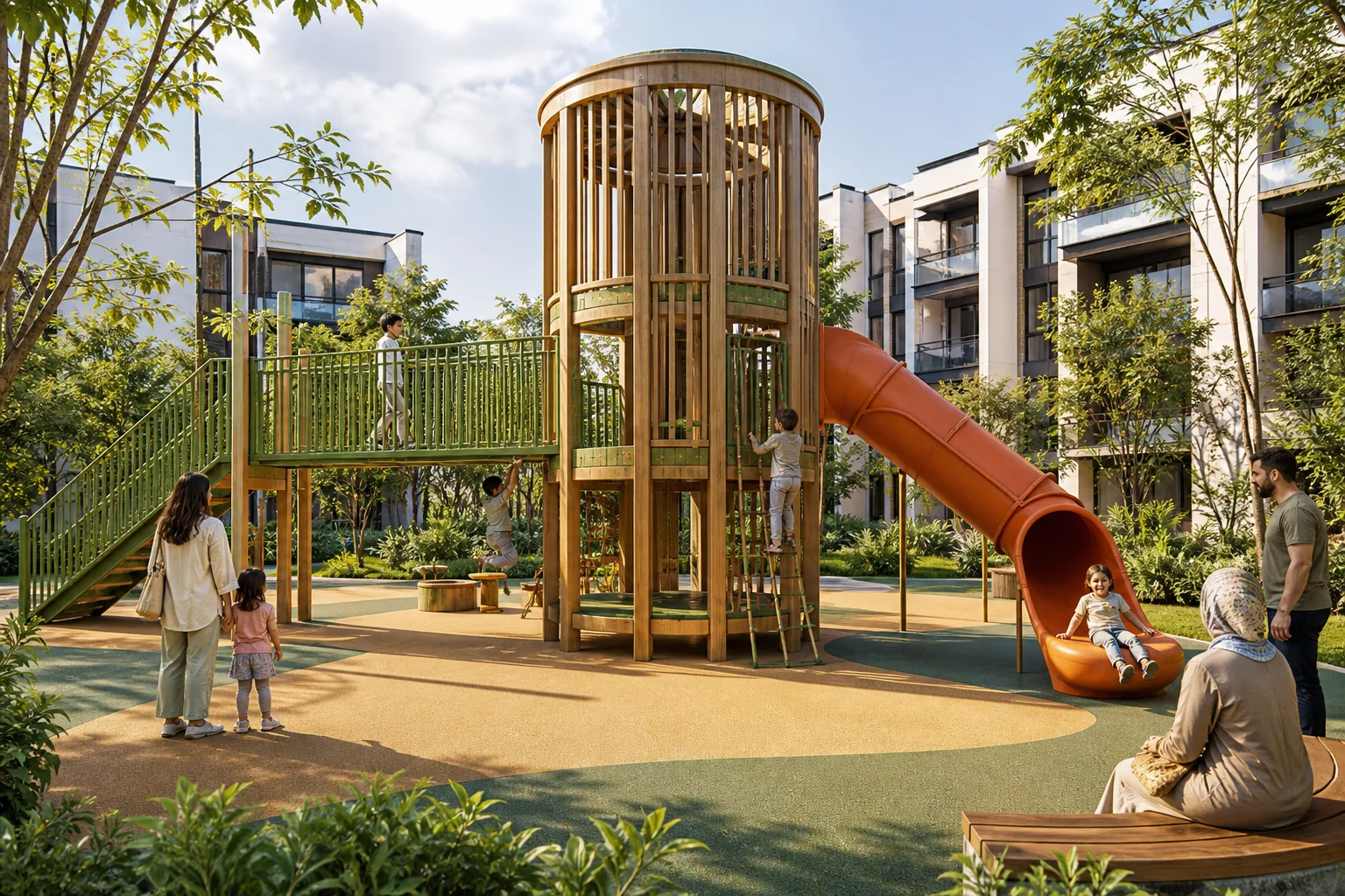 Tamamlanmış mahalle parkı